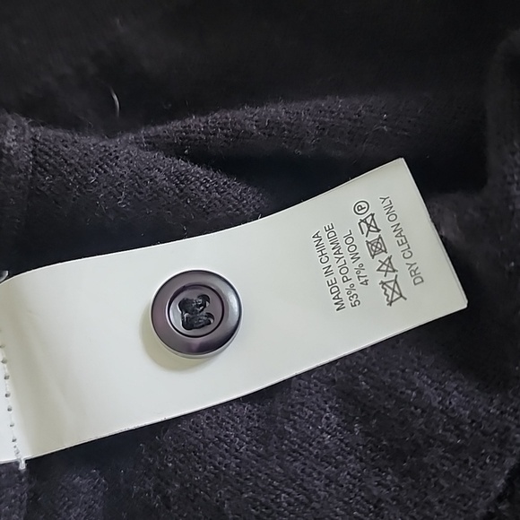 Kate Spade Black Embellished Bow Wool Blend Cardigan Sweater Size XXS - Picture 10 of 11